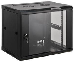 Intellinet Network Cabinet - Wall Mount (Standard) - 6U - Usable Depth 350mm/Width 540mm - Black - Assembled - Max 60kg - Metal & Glass Door - Back Panel - Removeable Sides,Suitable also for use on desk or floor - 19",Parts for wall install (eg screws/raw
